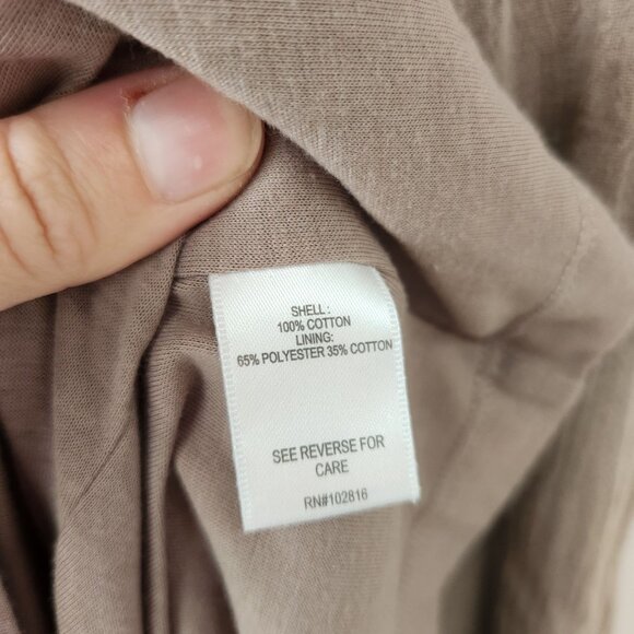 Garnet Hill Cotton Gauze Long Cover-Up Maxi Dress Tan Brown Natural Women's M - Picture 7 of 8